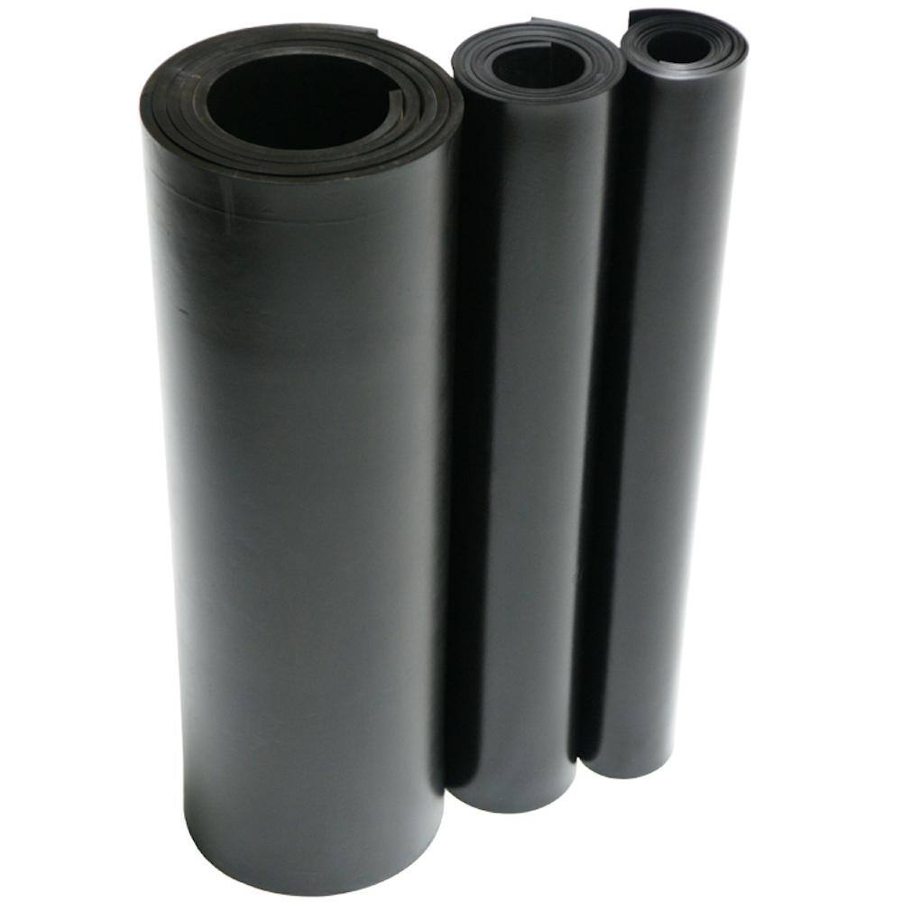 Rubber-Cal EPDM 1/4 in. x 36 in. x 168 in. Commercial Grade 60A Rubber Sheet - Black