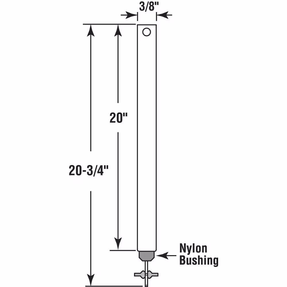Prime-Line 20 in. x 3/8 in. Spiral Non-Tilt Balance, Red Tip (Single Pack)