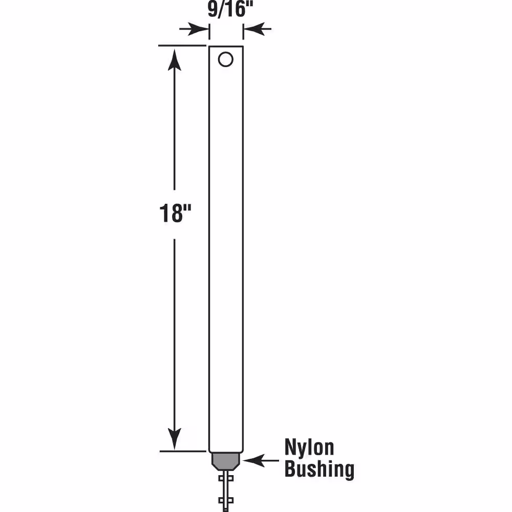 Prime-Line 18 in. Spiral Tilt Balance, Blue Tip (Single Pack)