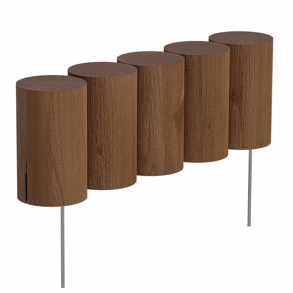 Greenes Fence 1.3 ft. Wood-Full Log Edging (12-Pack)