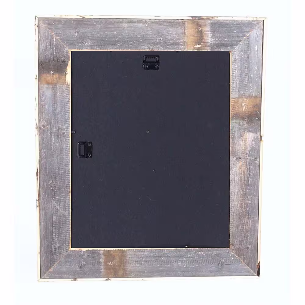 None Rustic Farmhouse Artisan 8.5 in. x 11 in. White Wash Reclaimed Picture Frame