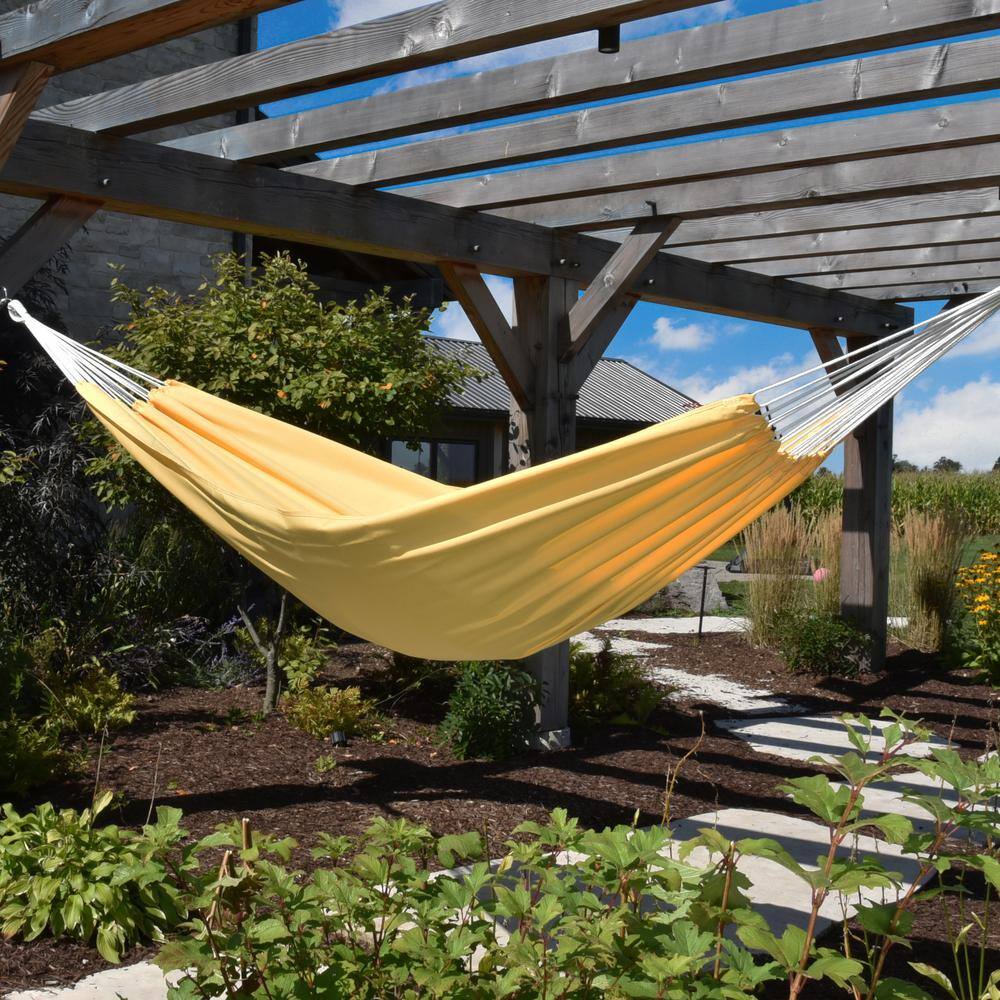 Vivere 12 ft. Brazilian Polyester Hammock Bed in Yellow