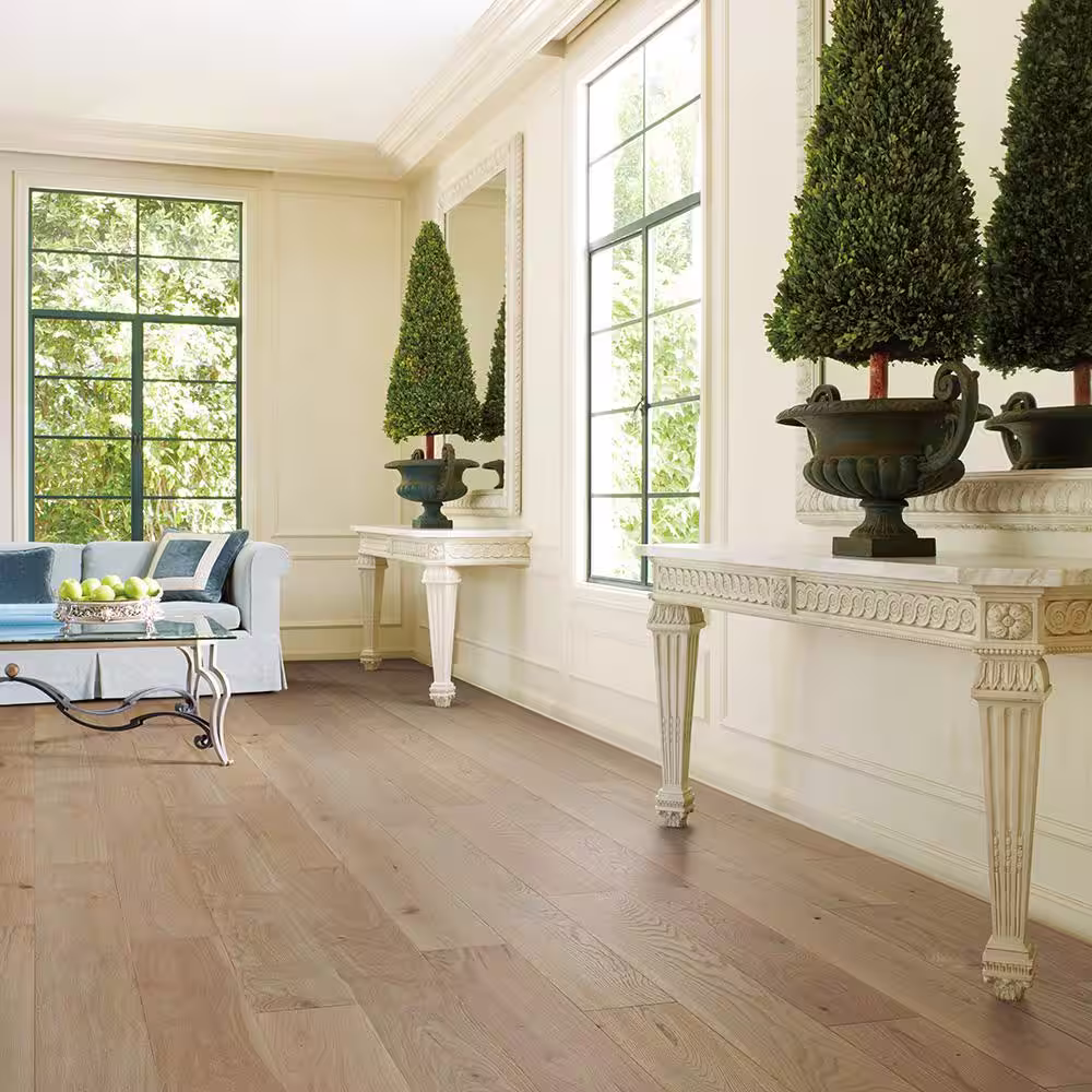 Malibu Wide Plank Crown French Oak 3/8 in. T x 6.5 in. W Water Resistant Wire Brushed Engineered Hardwood Flooring (23.6 sq. ft./case)
