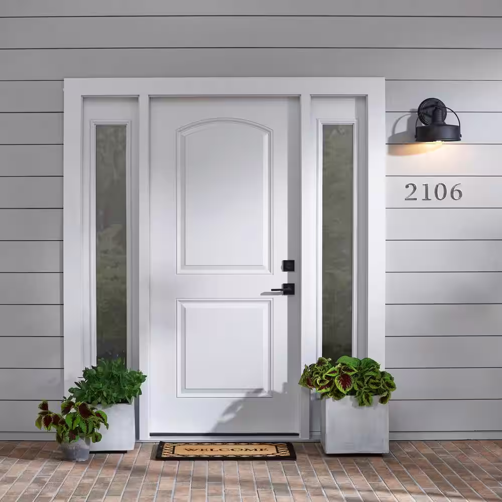 Everbilt 4 in. Satin Nickel Flush Mount Metal House Number 7