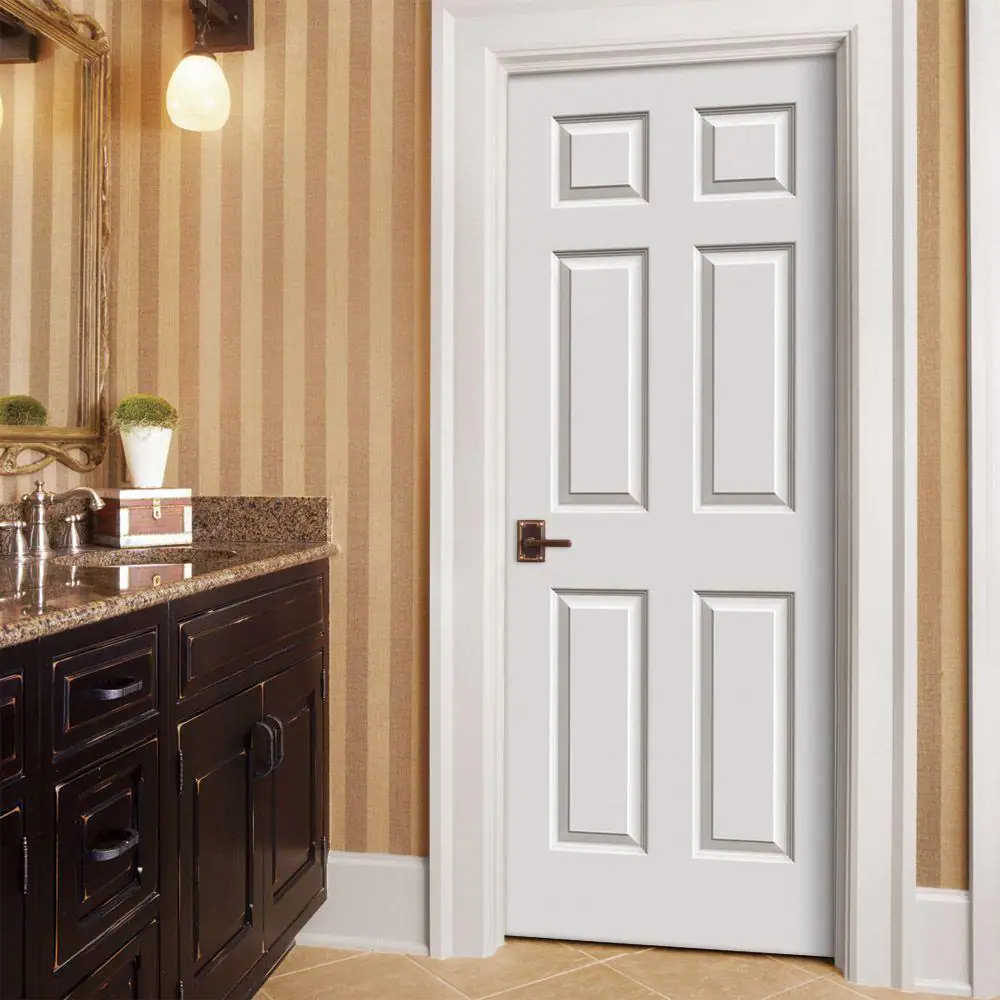 JELD-WEN 32 in. x 80 in. 6 Panel Colonist Primed Textured Molded Composite Interior Door Slab
