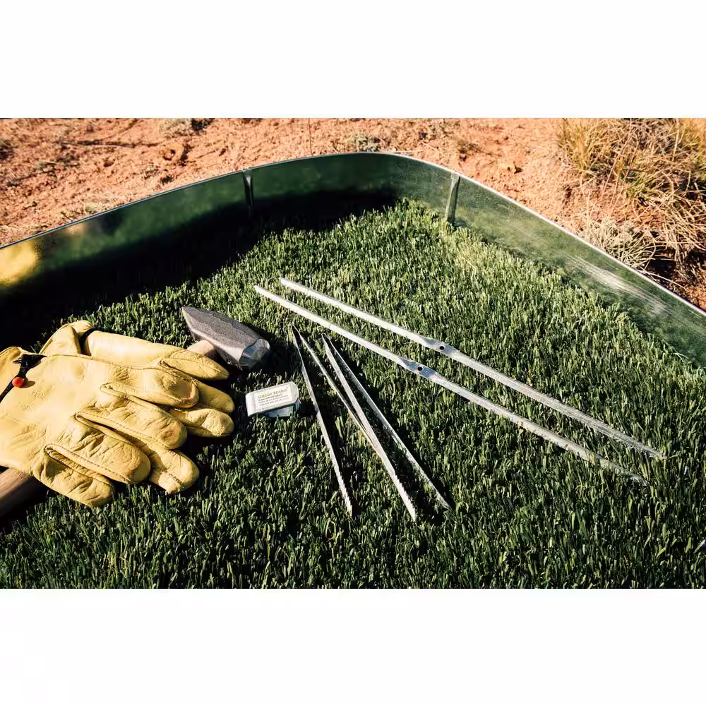 None 20-Gauge 48 in. x 4 in. Galvanized Steel Landscape Edging Kit (60 ft. Kit)