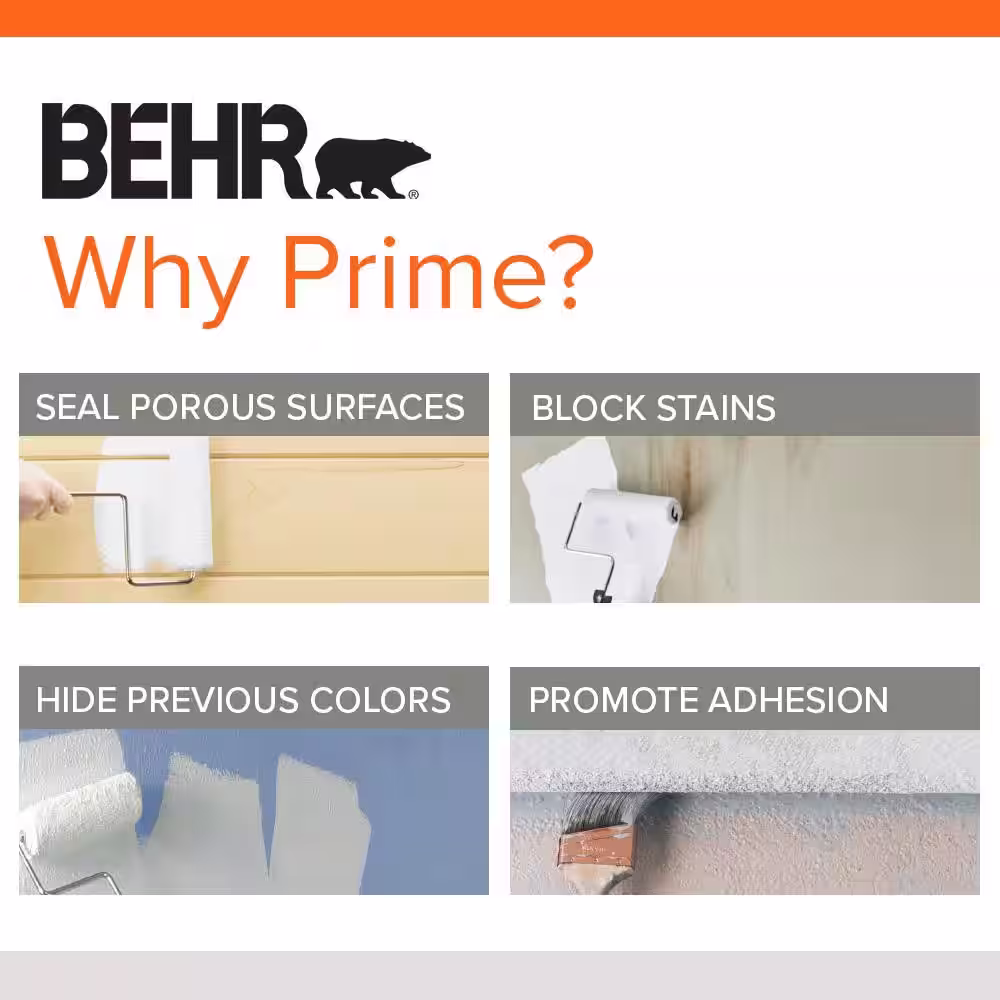 BEHR 1 Gal. White Acrylic Interior/Exterior Multi-Surface Stain-Blocking Primer and Sealer