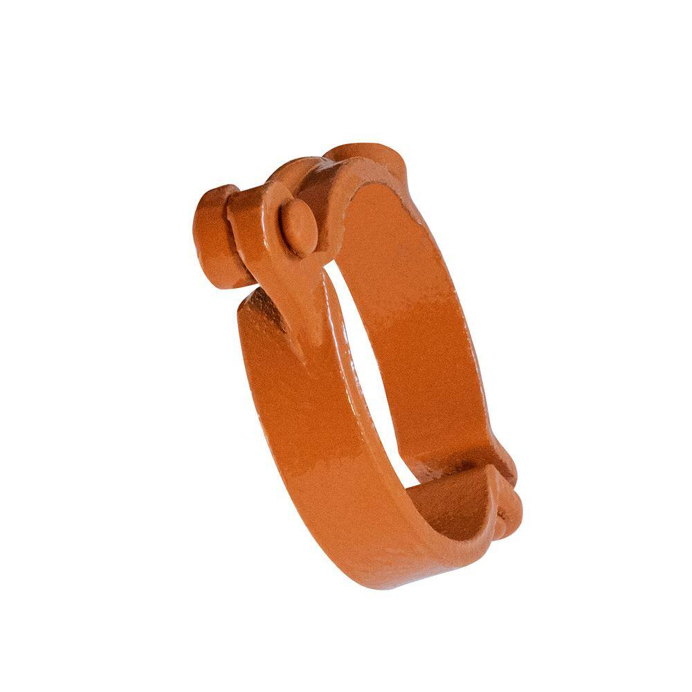 The Plumber's Choice 2 in. Hinged Split Ring Pipe Hanger in Copper Epoxy Coated Iron