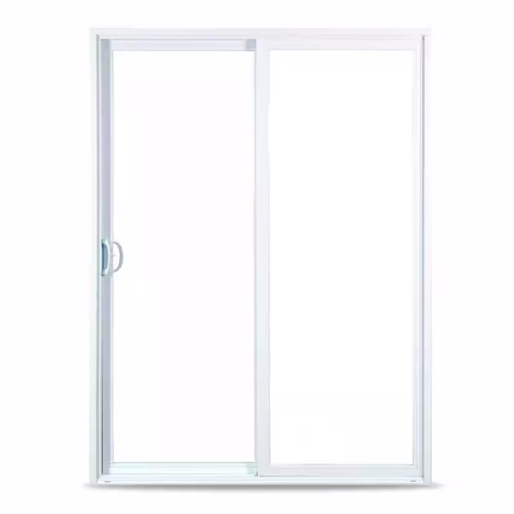 American Craftsman 60 in. x 80 in. 50 Series White Vinyl Sliding Patio Door Moving Panel, Universal Handing