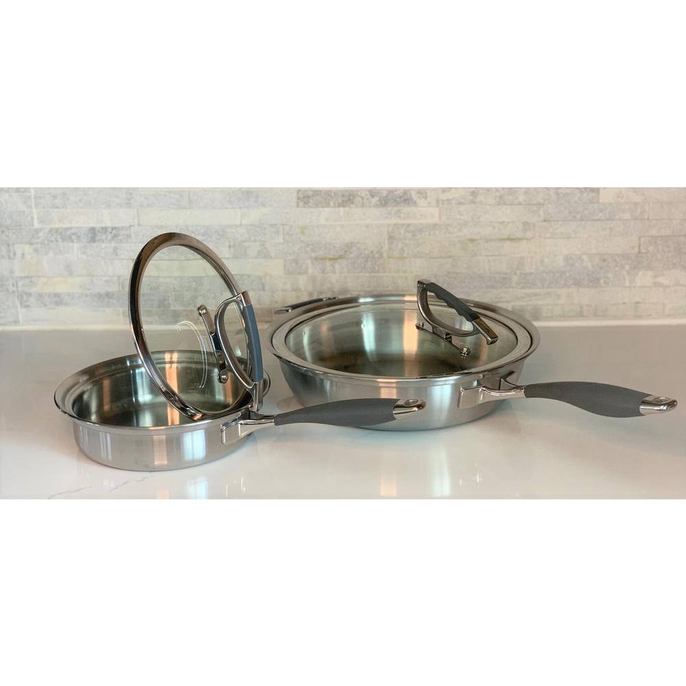 Unbranded 4-Piece Essentials Collection Cookware Set with 13 in. French Skillet and 8 in. Saute Pan