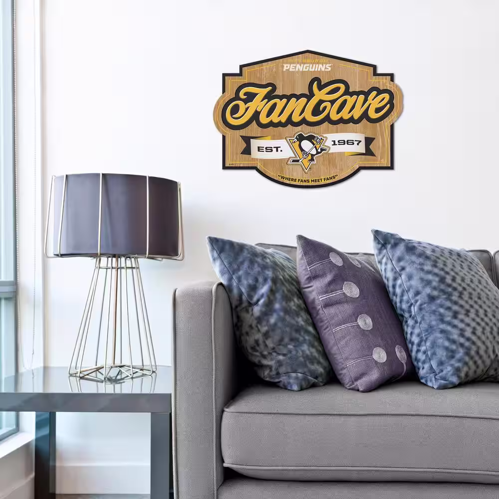 YouTheFan NHL Pittsburgh Penguins Fan Cave Decorative Sign