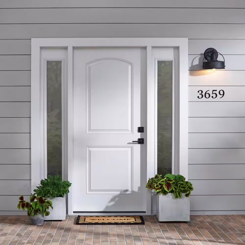 Everbilt 4 in. Black Flush Mount Metal House Number 8