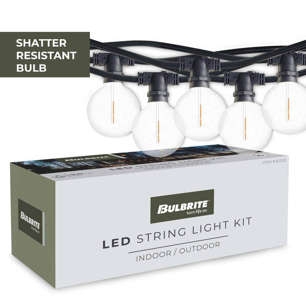 Bulbrite 10-Light 14 ft. Indoor/Outdoor Plug-In G16 String Light