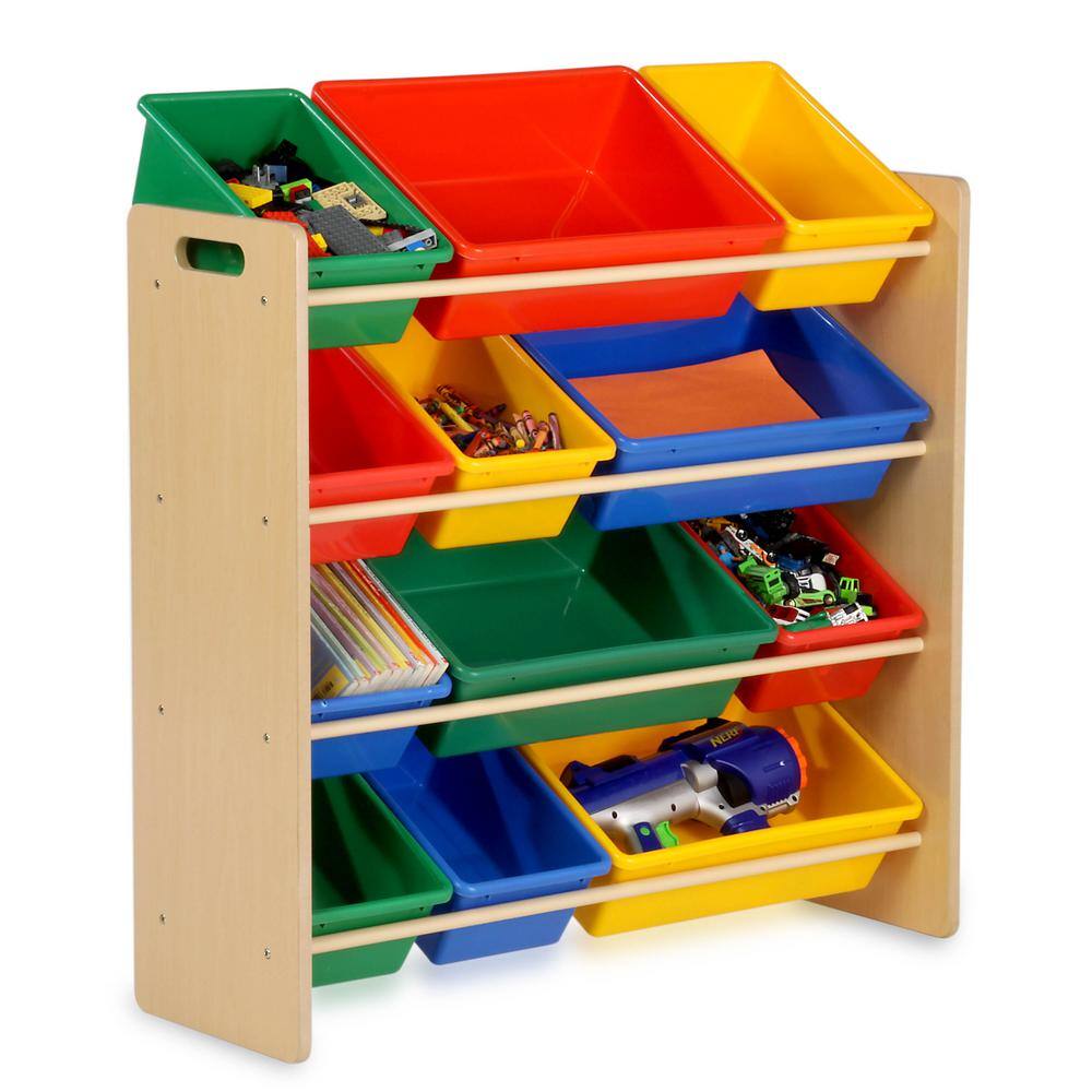 Honey-Can-Do 5 in. H x 11.75 in. W x 16.25 in. D Red Plastic Cube Storage Bin
