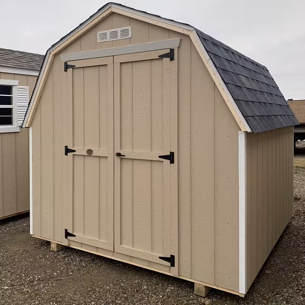 LITTLE COTTAGE CO. Value Gambrel 10 ft. x 20 ft. Wood Storage Building Precut Kit with 4 ft. Sidewalls with Floor