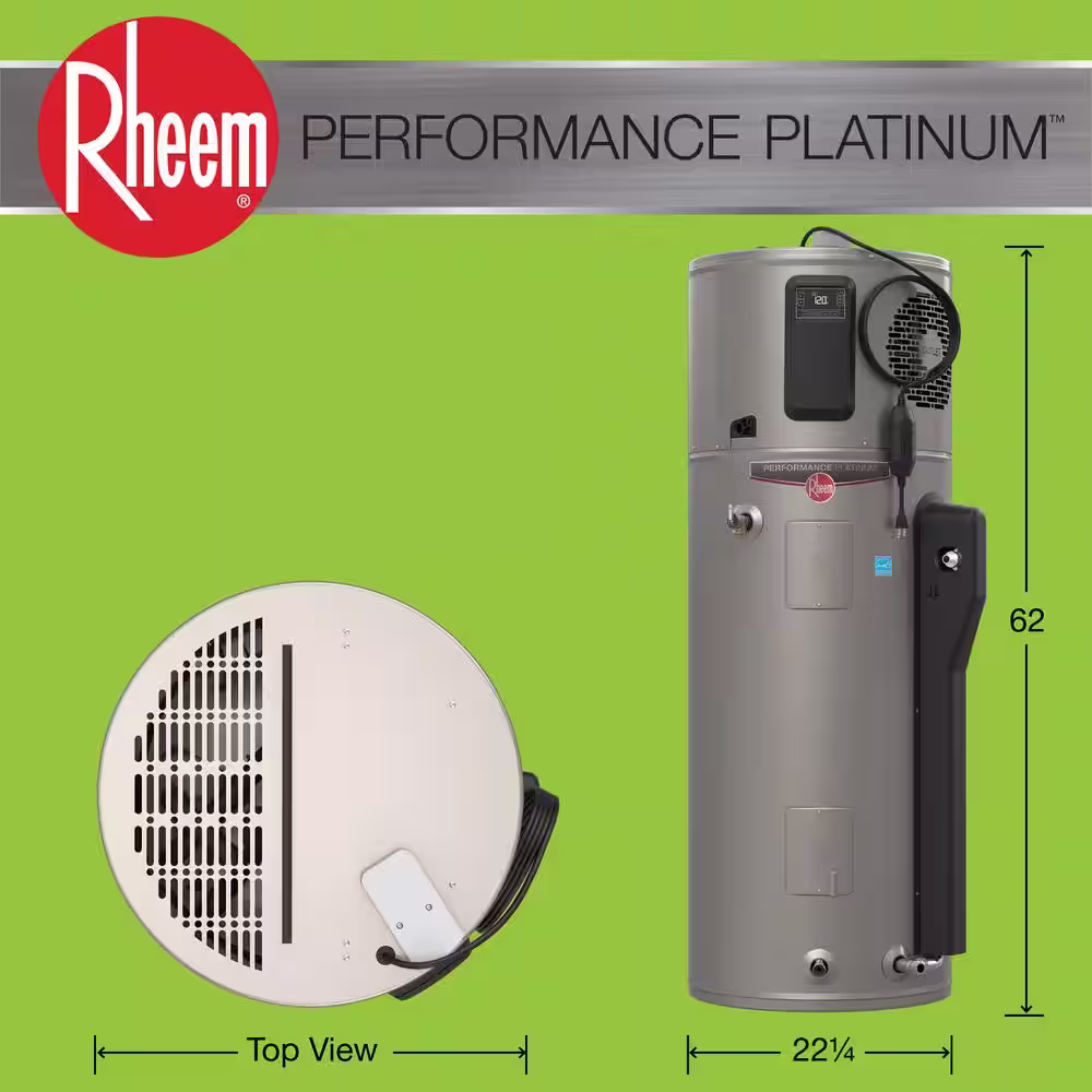 Rheem Performance Platinum ProTerra 50 Gal. Tall 0W Element Residential Electric Water Heater w/Heat Pump & 10-Year Warranty