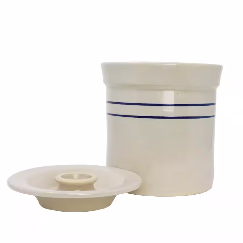 ROOTS & HARVEST 1 gal. Homestead Stoneware Crock with Lid