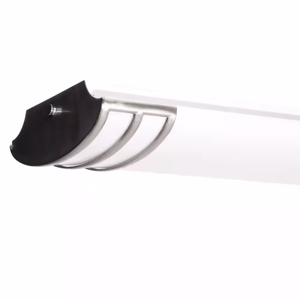 Lithonia Lighting Futra 2-Light Brushed Nickel Fluorescent Ceiling Light Semi-Flush mount