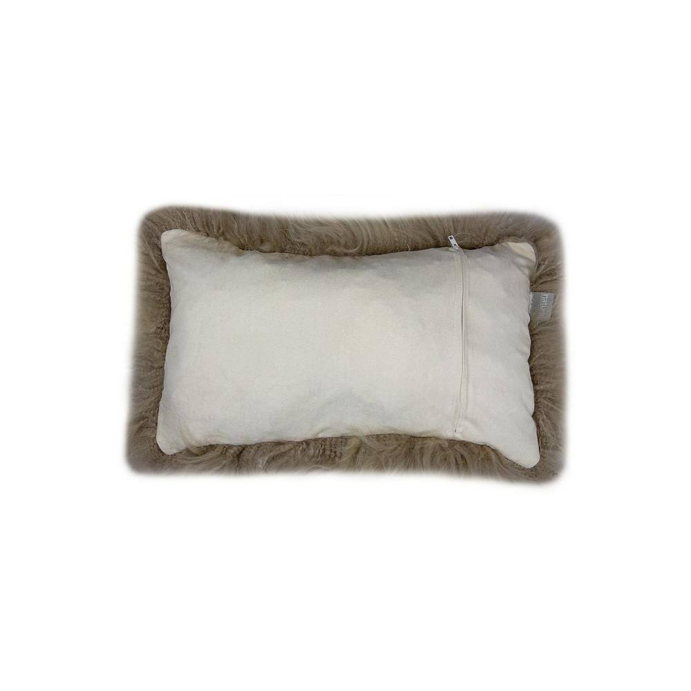 HomeRoots Jordan Taupe Geometric Polyester 5 in. x 20 in. Throw Pillow Set of 2