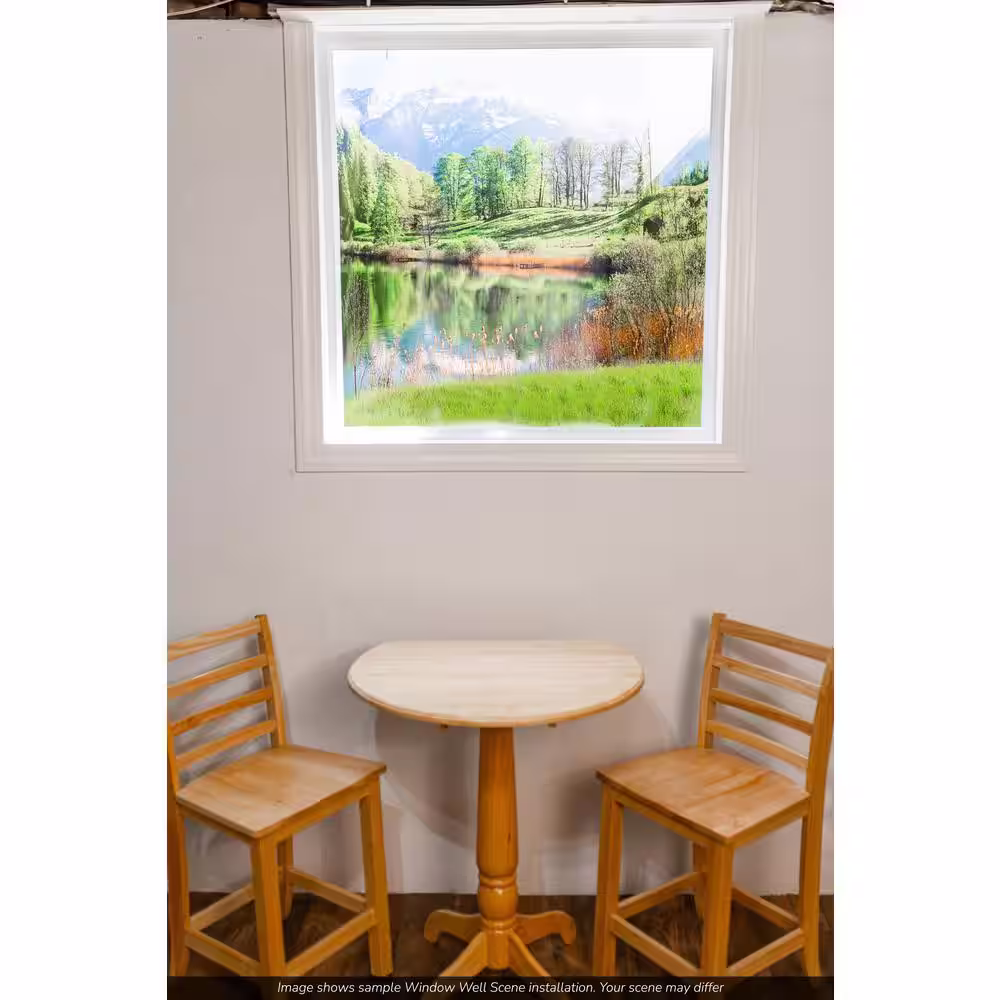 Biggies Path View - Weather Proof Scene for Window Wells or Wall Mural - 120 in. x 60 in