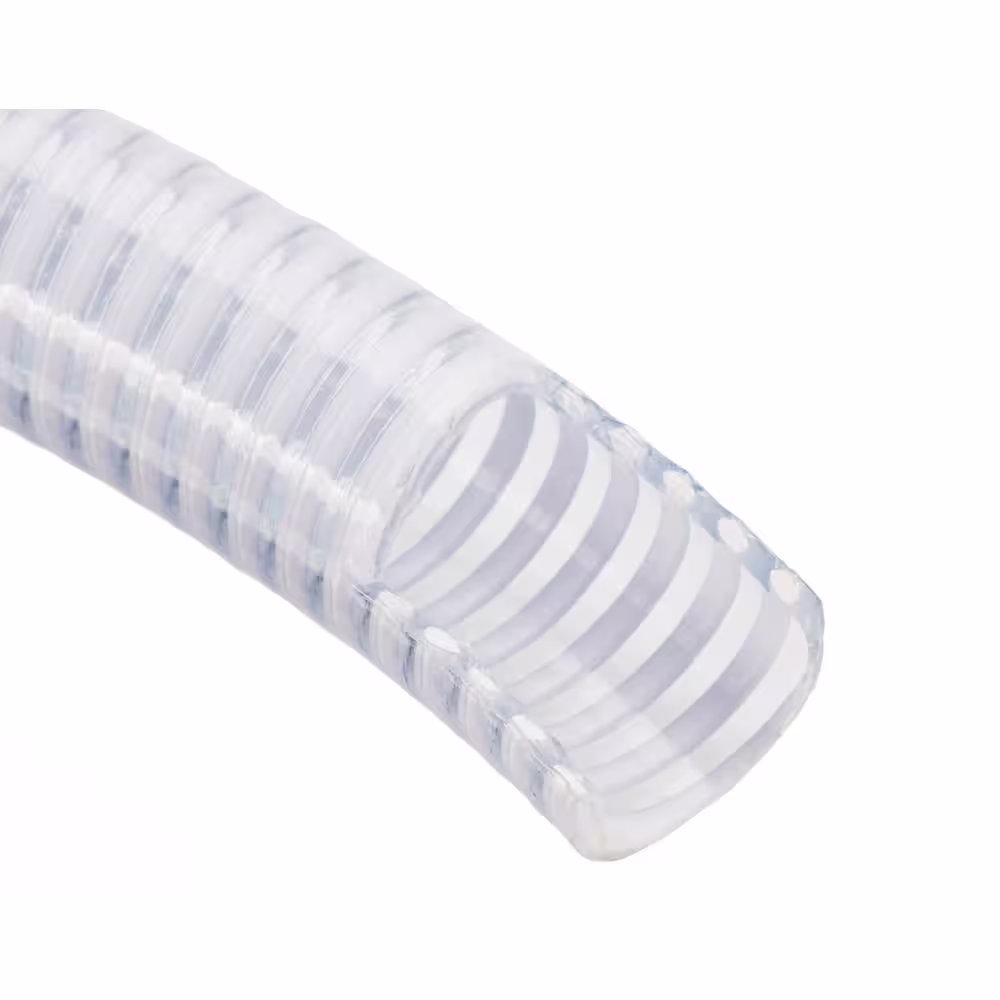 HYDROMAXX 3/4 in. Dia x 100 ft. Clear Flexible PVC Suction and Discharge Hose with White Reinforced Helix