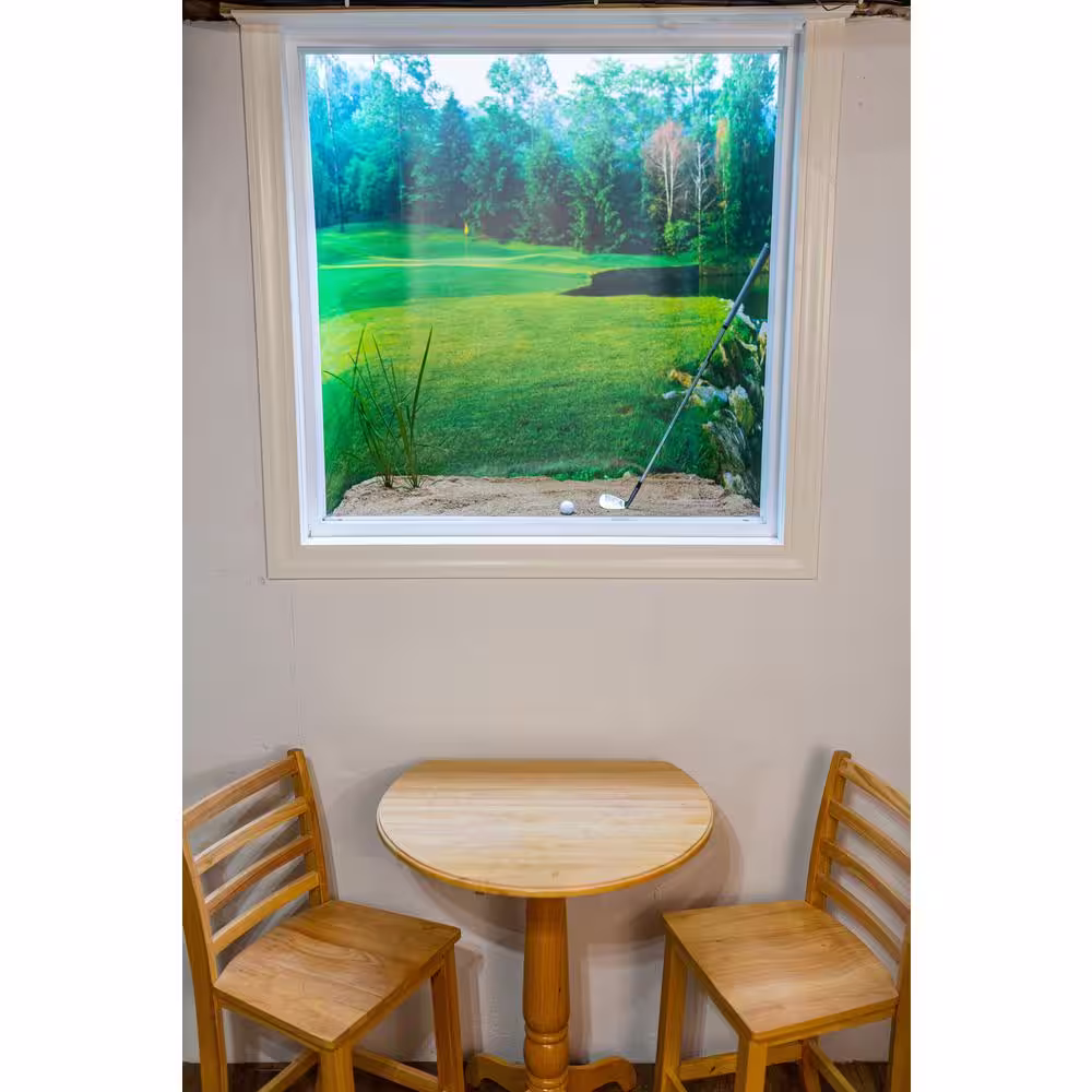 Biggies Palm View - Weather Proof Scene for Window Wells or Wall Mural - 120 in. x 60 in