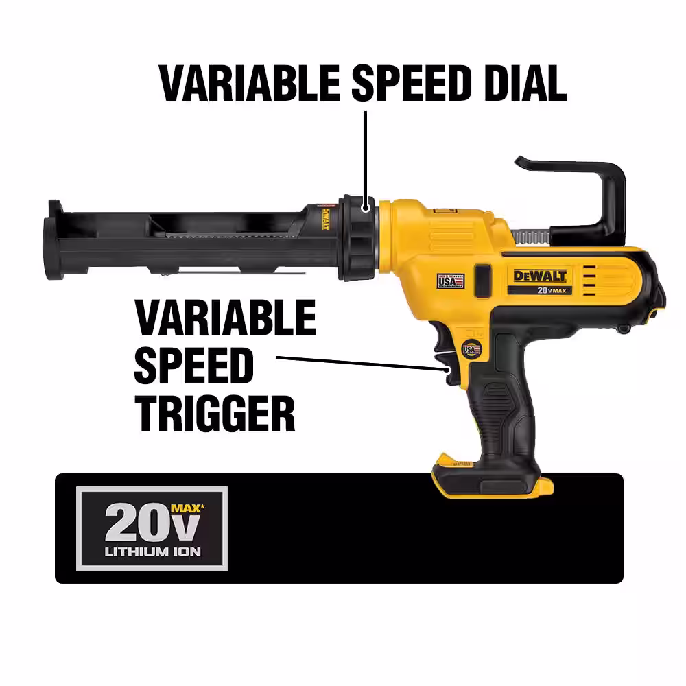 DEWALT 20V MAX Cordless 10 oz / 300 ml Adhesive Gun (Tool Only)