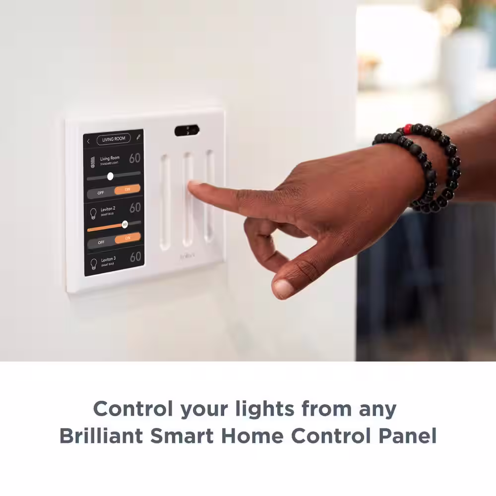 Brilliant Smart Dimmer Switch (Black) - Alexa, Google Assistant, Hue, LIFX, TP-Link, and more
