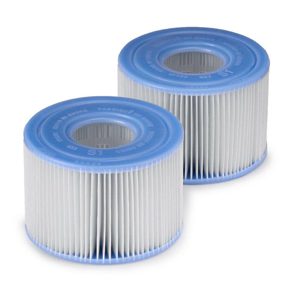 None PureSpa Plus 4-Person Portable Inflatable Hot Tub Spa and Type S1 Filter Cartridges (12 Pack)