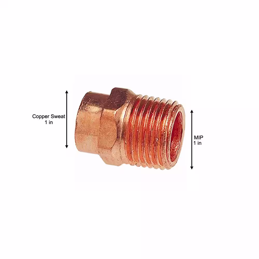 Everbilt 1 in. Copper Pressure Cup x MIP Male Adapter Fitting