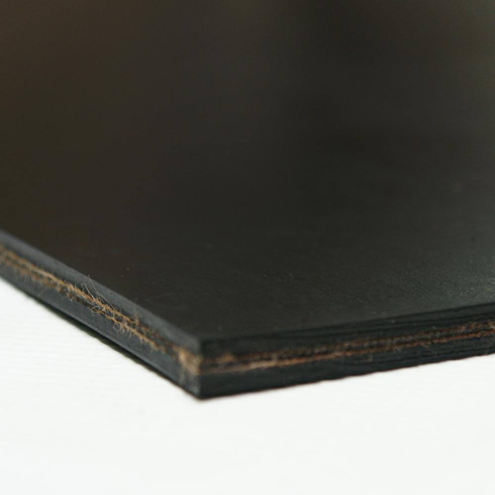 Rubber-Cal Heavy Black Conveyor Belt - 0.41 (3 ply) Thick x 6 in. Width x 6 ft. Length - Rubber Sheet