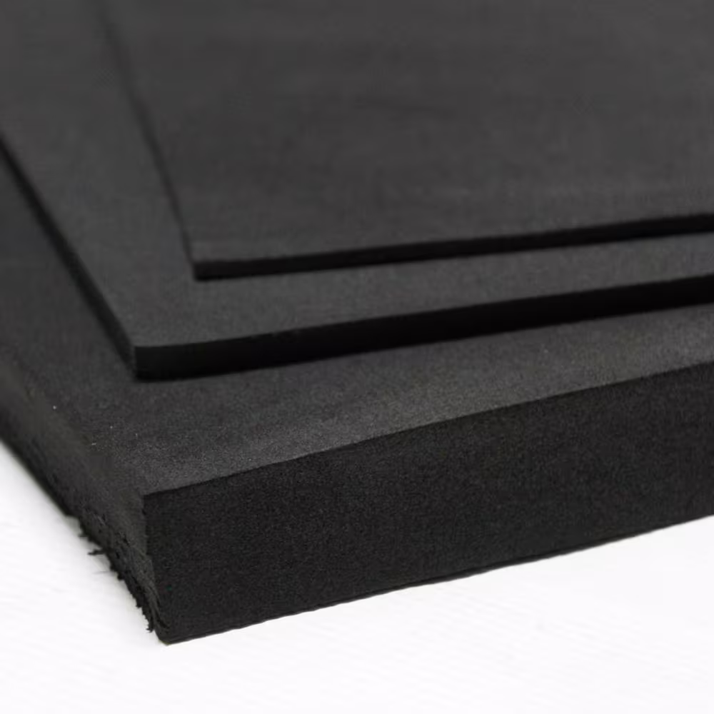 Rubber-Cal Closed Cell Sponge Rubber Neoprene 3/32 in. x 39 in. x 78 in. Black Foam Rubber Sheet