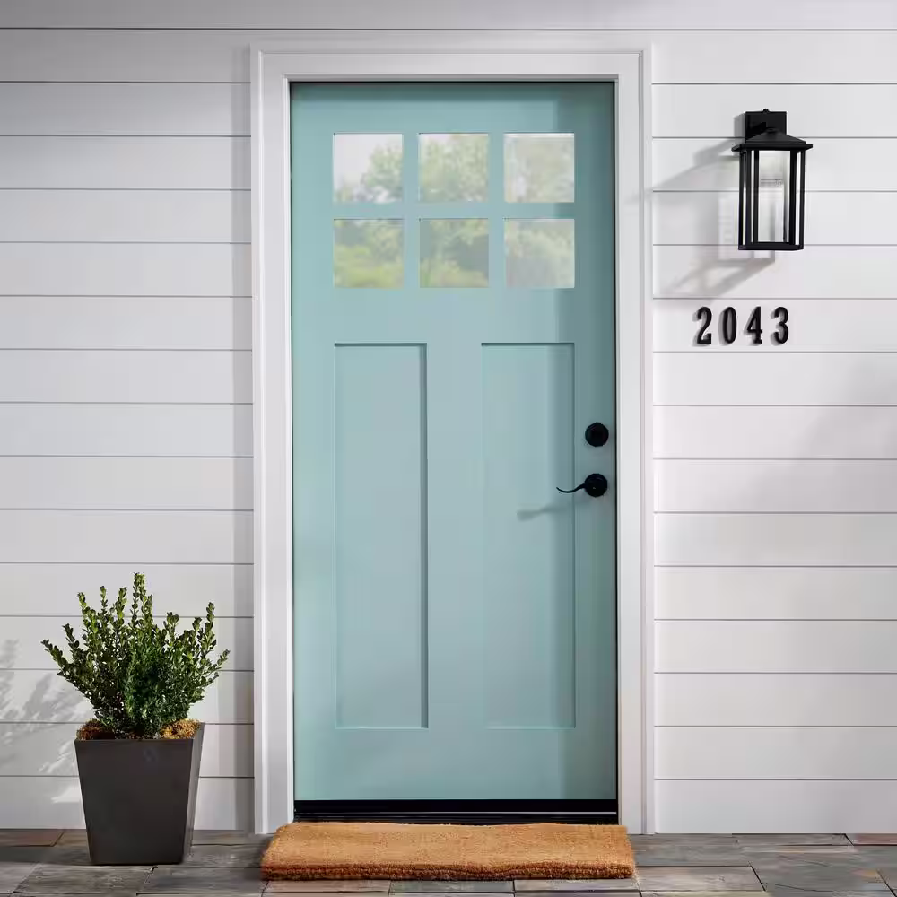 Everbilt 4 in. Flush Mount Aged Bronze House Number 6