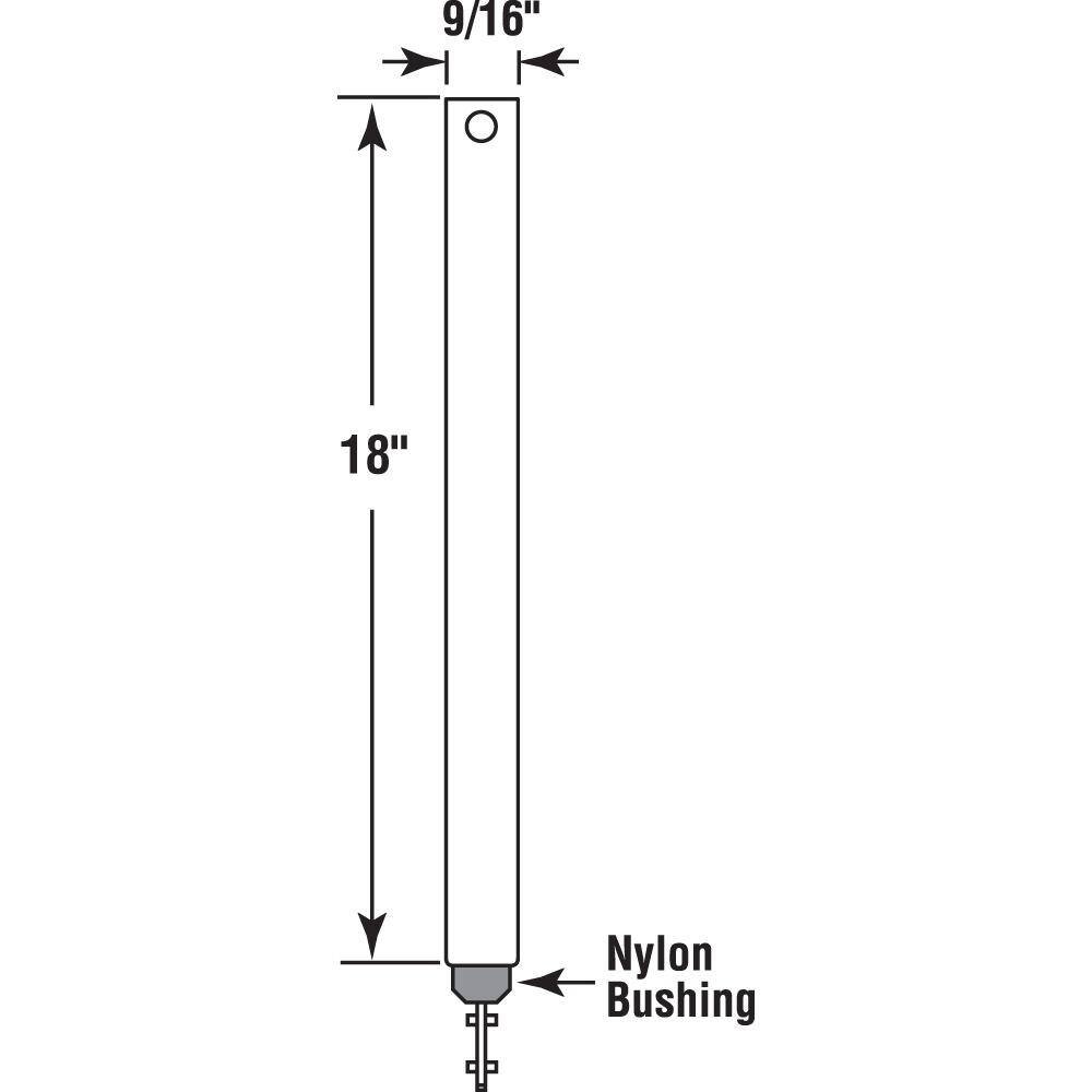 Prime-Line 9/16 in. x 19 in. Spiral Tilt Balance, Red Tip (Single Pack)