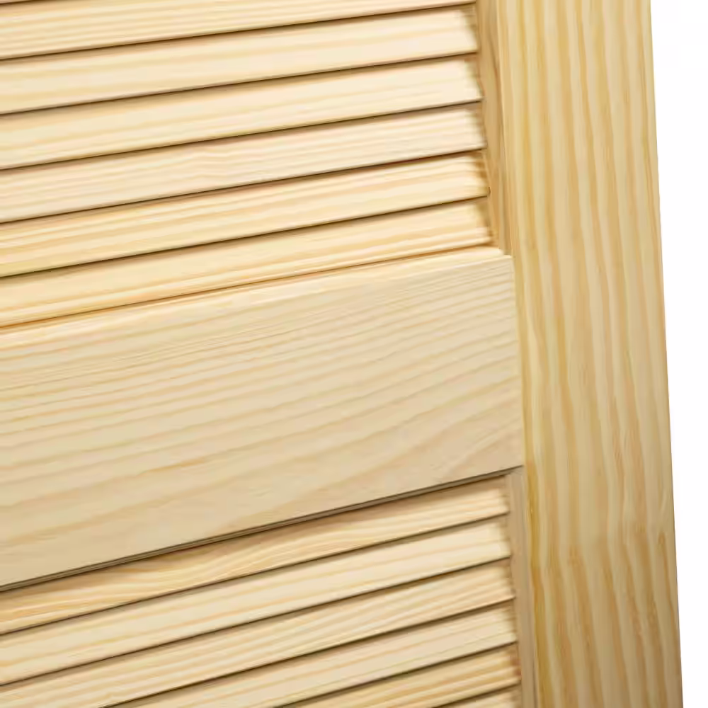 Kimberly Bay 30 in. x 80 in. Louvered Solid Core Unfinished Wood Interior Door Slab