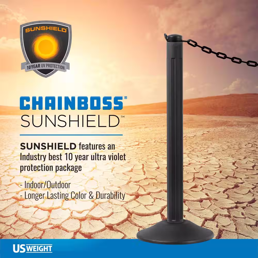 USW 2 in. x 100 ft. Red Plastic Chain Featuring SunShield UV Protection