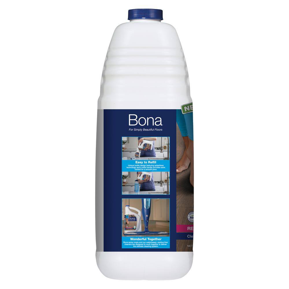 Bona 128 oz. Hardwood Floor Cleaner + Microfiber Wet Mop Pad Refill