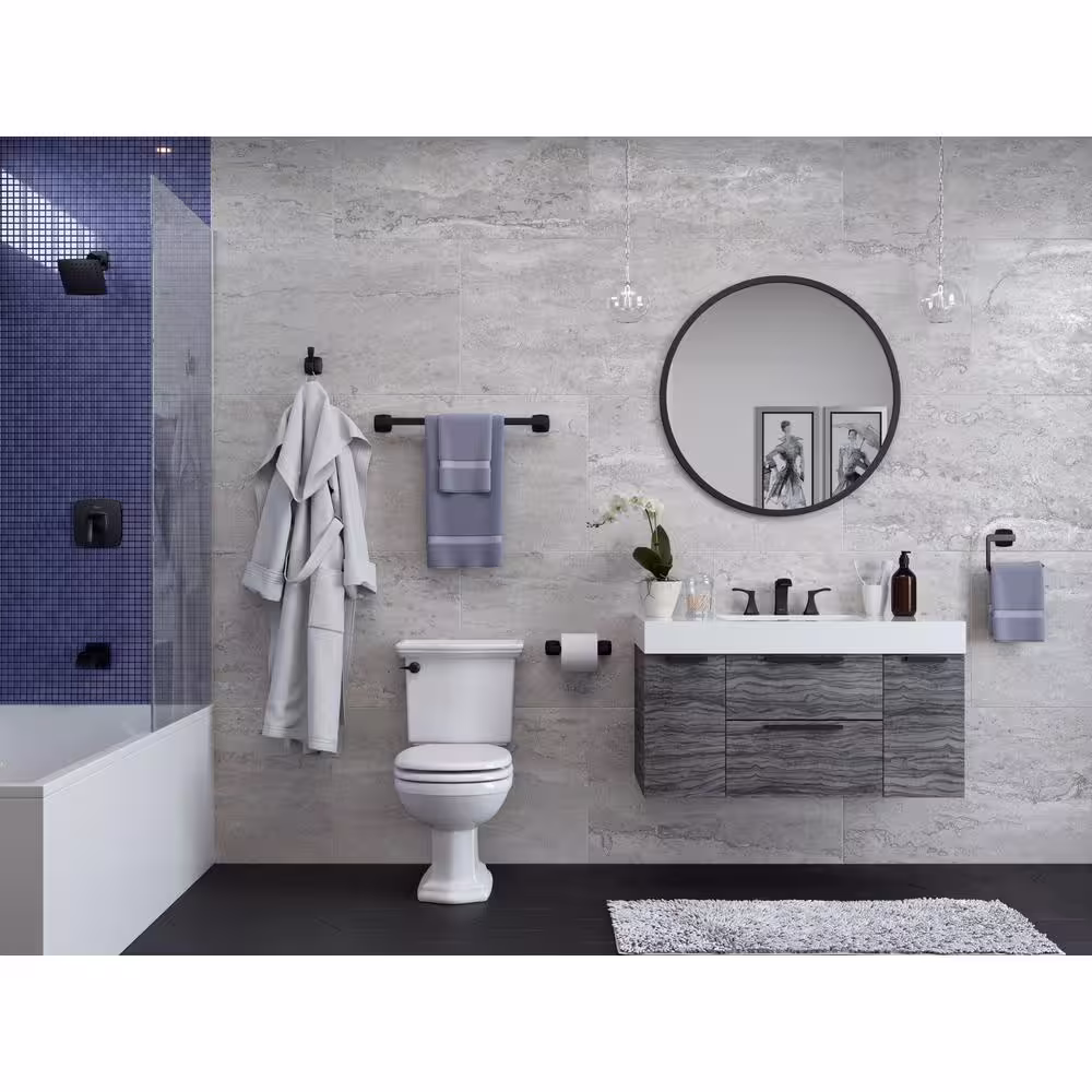 Pfister Venturi Towel Ring in Matte Black