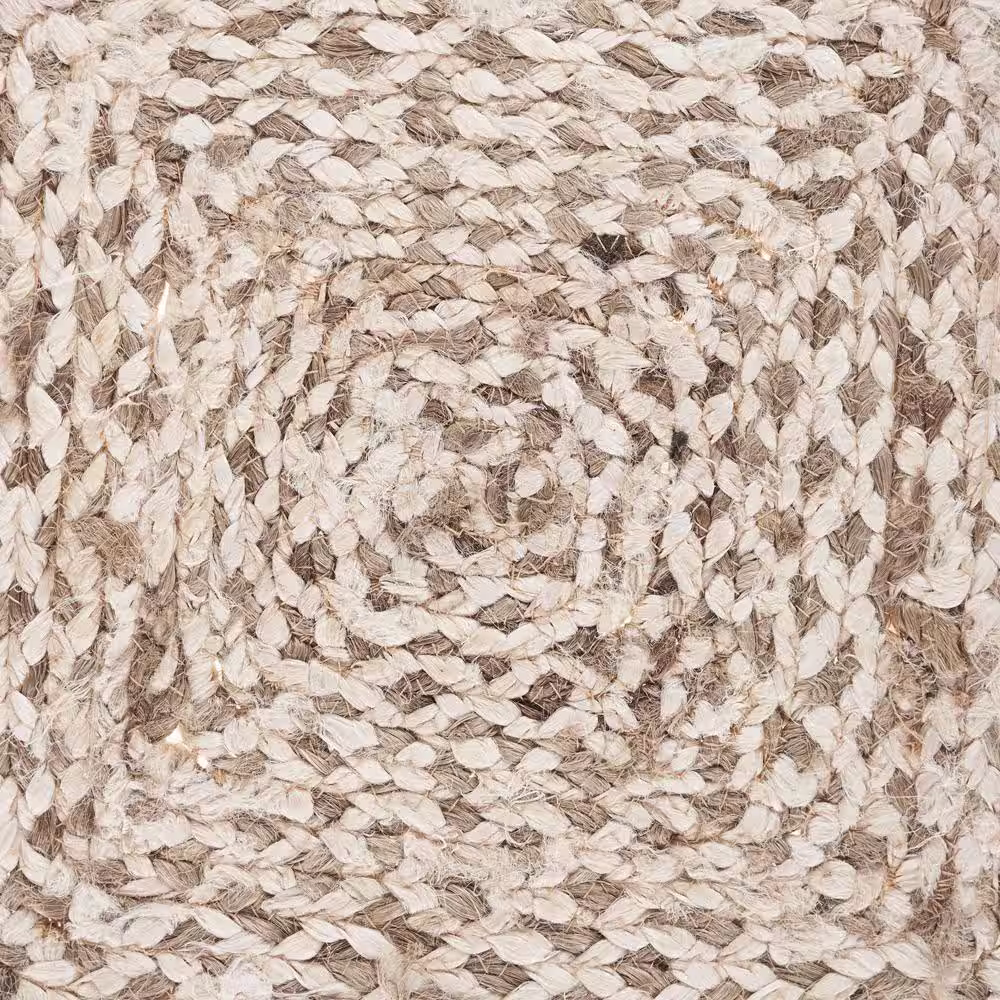 LR Home Woven Bleach/Natural 15 in. x 15 in. Square Organic Jute Placemat (Set of 4)