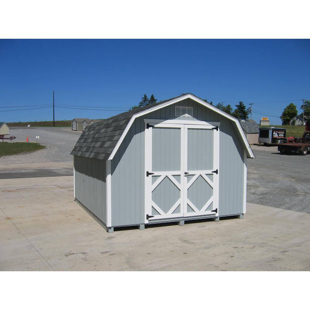 LITTLE COTTAGE CO. Classic Gambrel 12 ft. x 18 ft. Wood Storage Building Precut Kit with 4 ft. Sidewalls with Floor