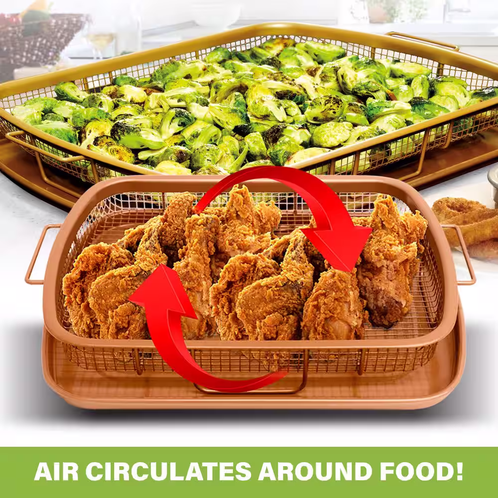 Gotham Steel 16 in. x 12 in. Aluminum Ti-Ceramic Nonstick Heat Circulating Crisper Tray