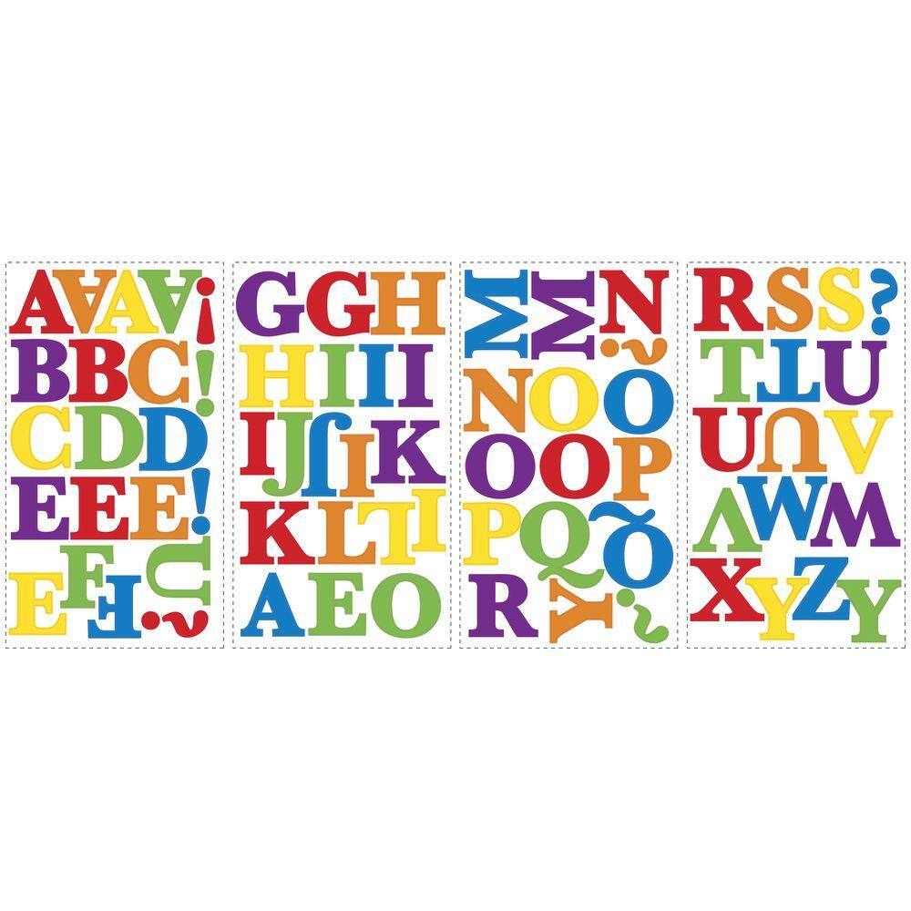 RoomMates 5 in. x 11.5 in. Express Yourself Primary Peel and Stick Wall Decal