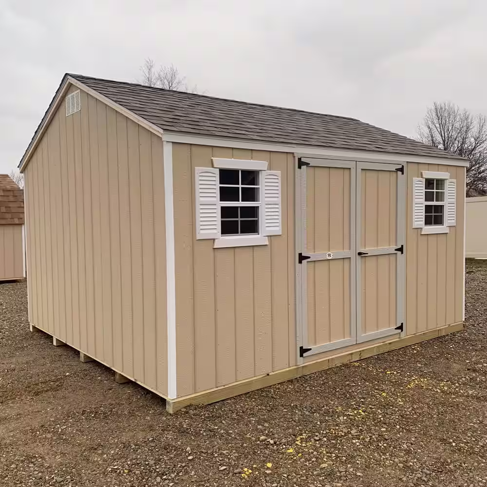 LITTLE COTTAGE CO. Value Workshop 8 ft. x 16 ft. Wood Shed Precut Kit