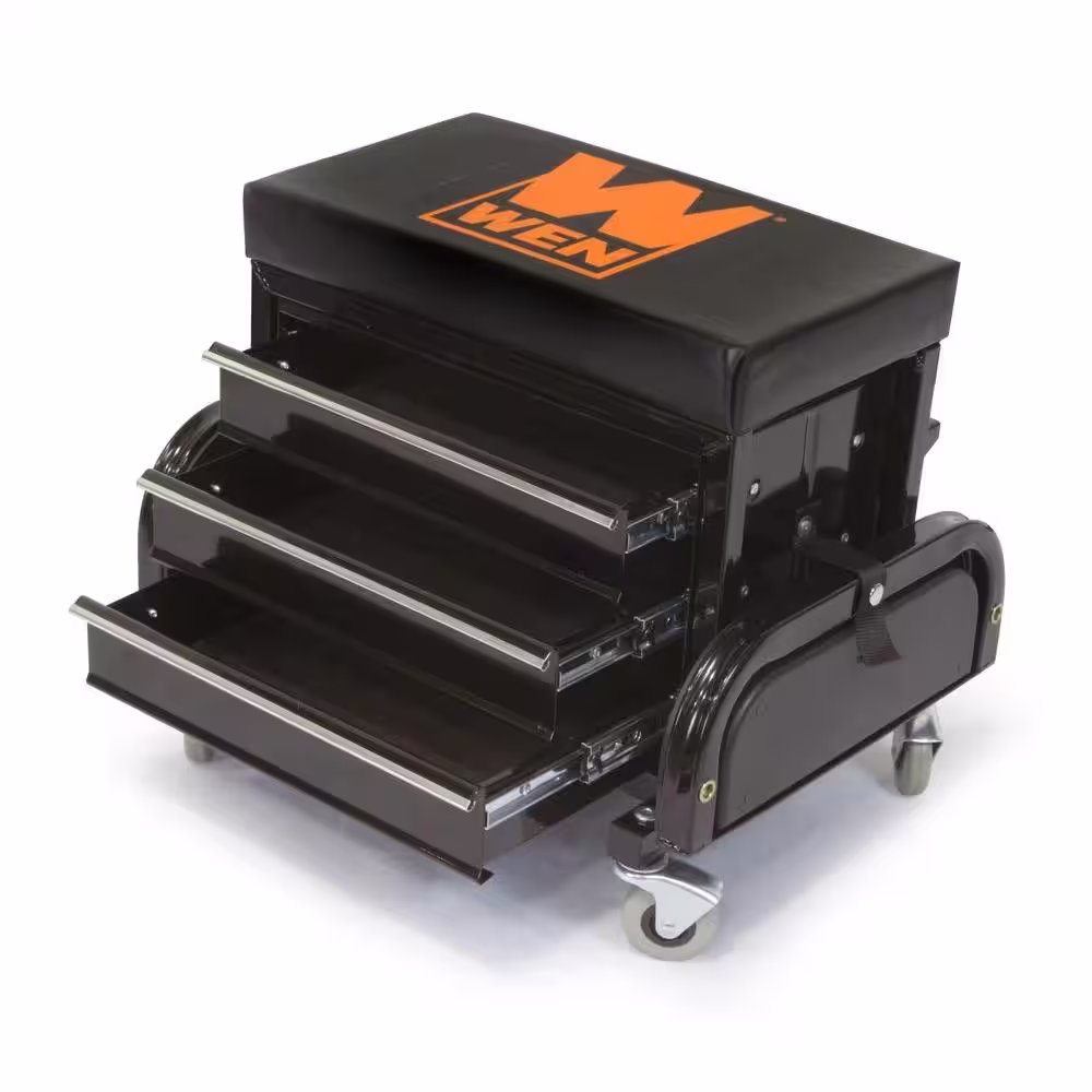 WEN 350-Pound Capacity Garage Glider Rolling Tool Chest Seat