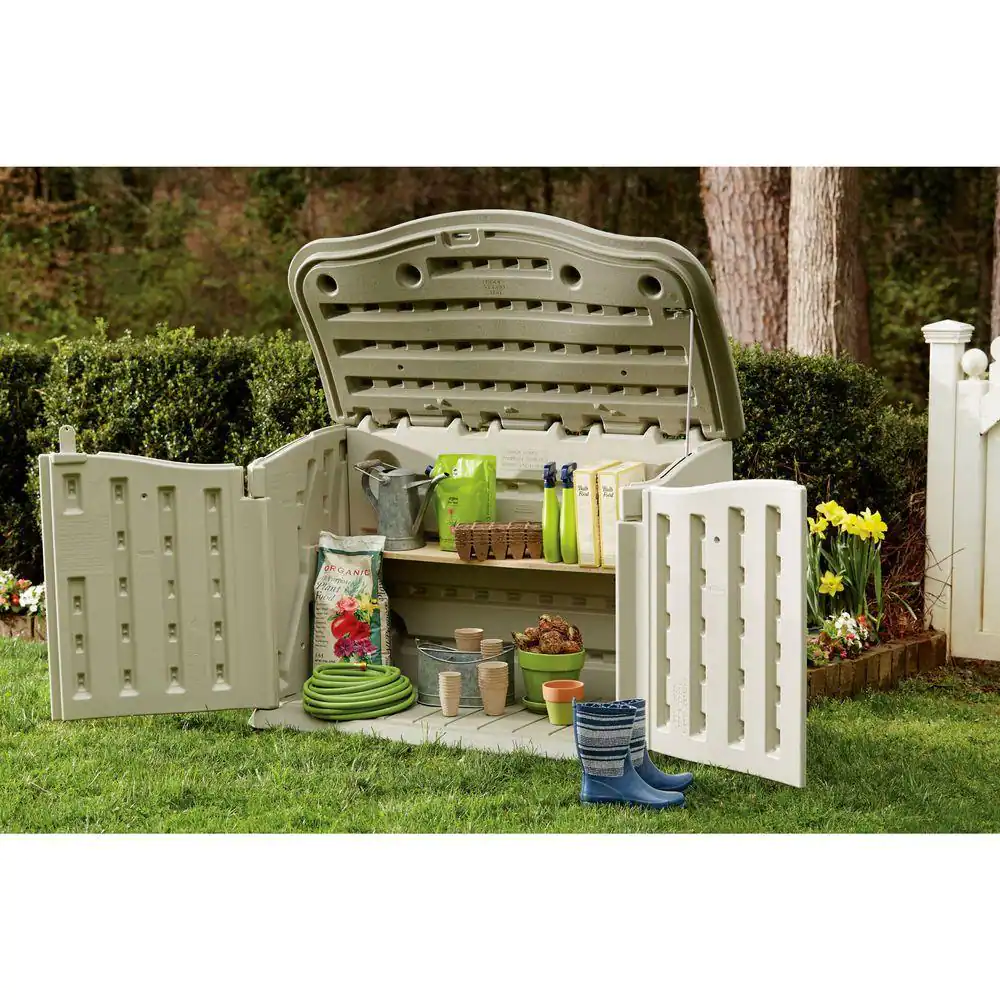 Rubbermaid 2 ft. 3 in. x 4 ft. 6 in. Horizontal Resin Storage Shed