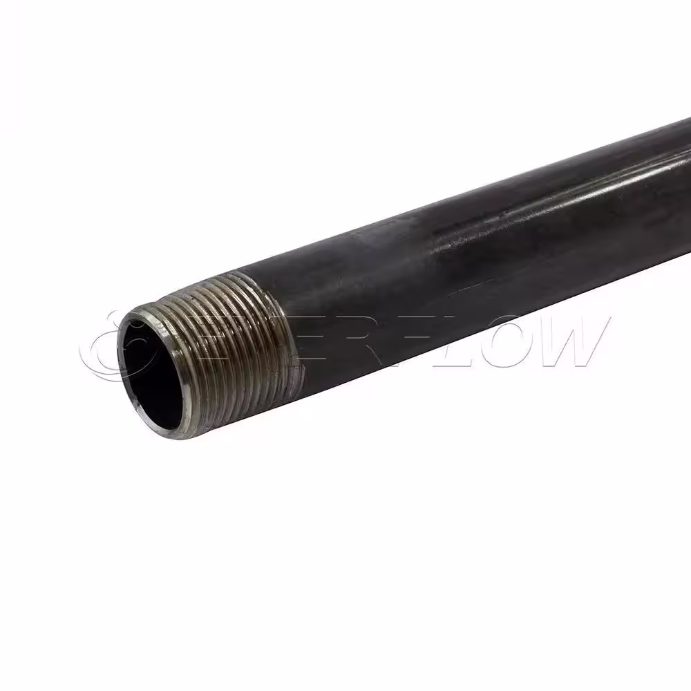 The Plumber's Choice 1-1/2 in. x 18 in. Black Steel Pipe