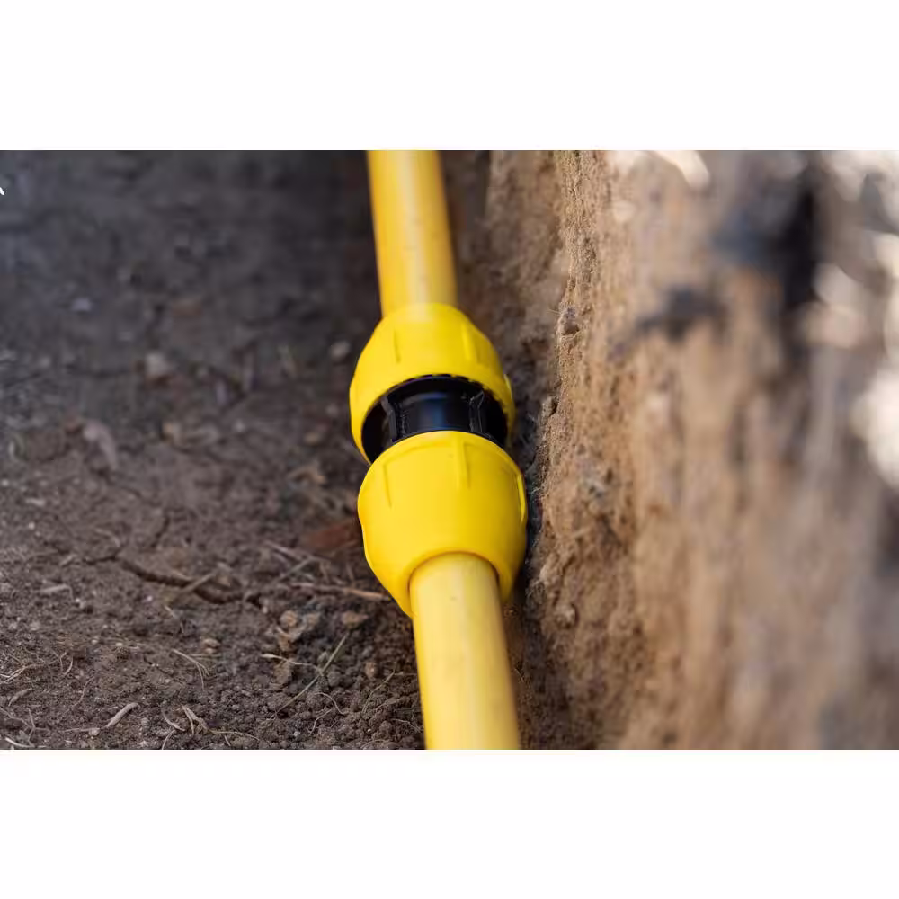 HOME-FLEX 1-1/2 in. IPS DR 11 Underground Yellow Poly Gas Pipe Coupler